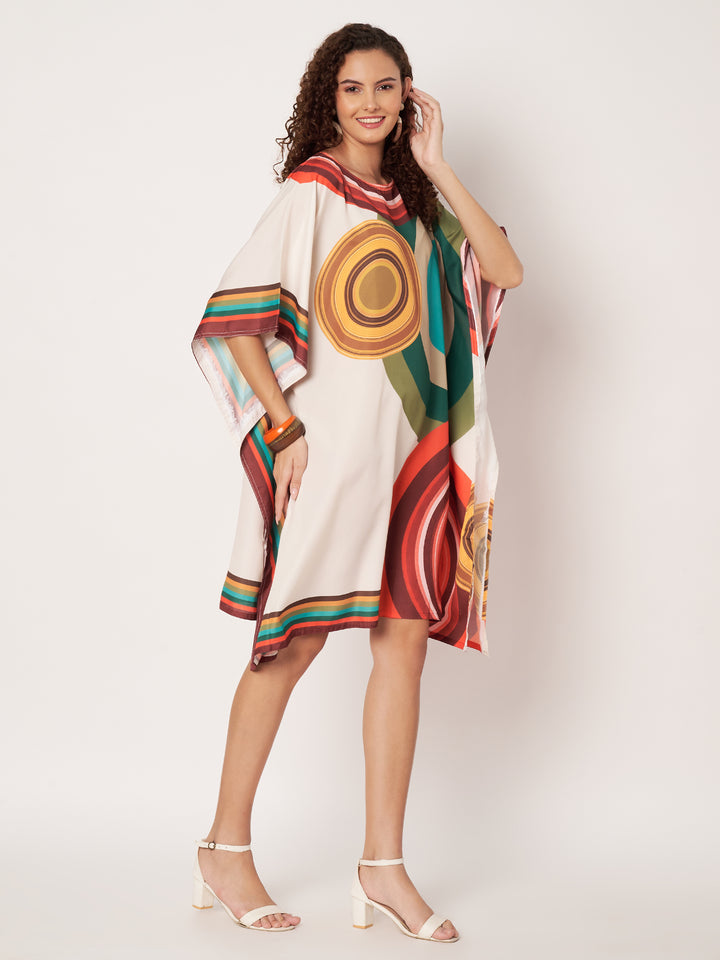 Women Multicolour Short Kaftan Kurti