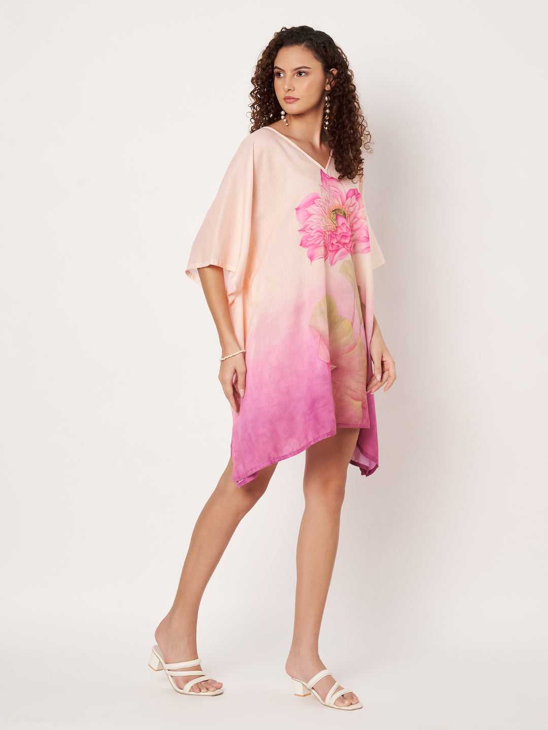 Women Multicolour Short Cotton Kaftan Kurti