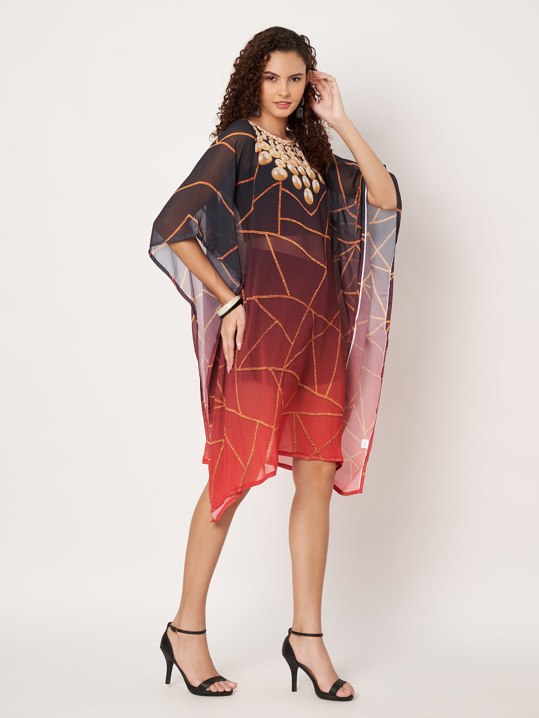 Women's Printed Georgette Beach Wear Kaftan