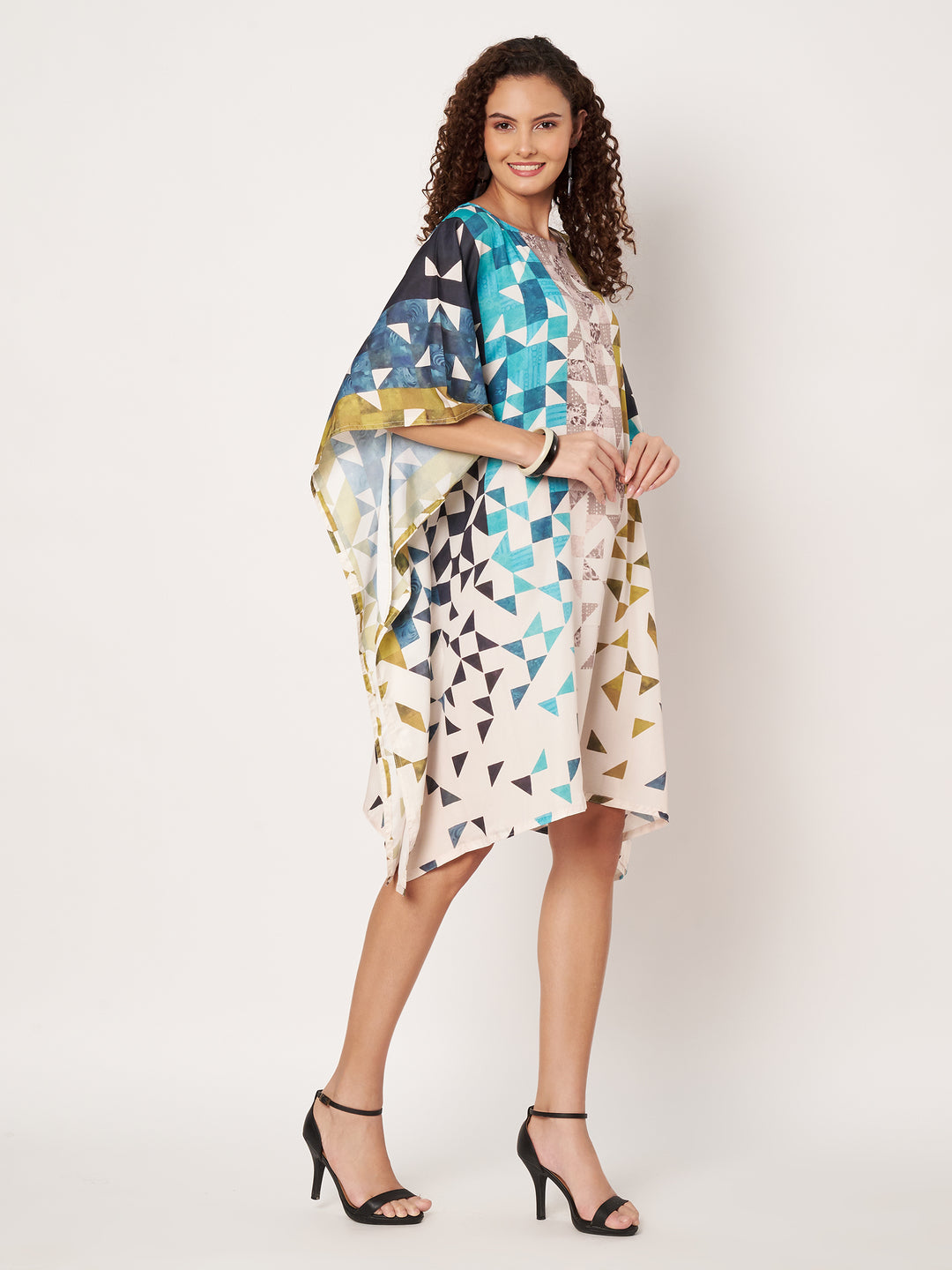 Women Multicolour Short Kaftan Kurti