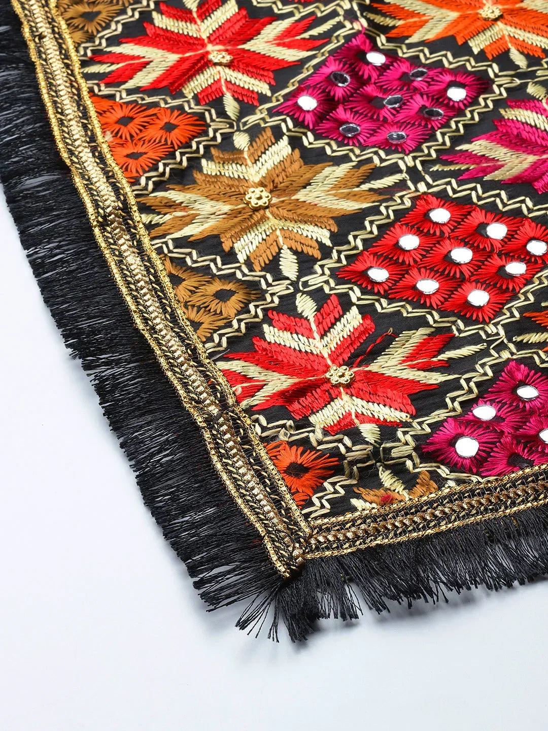Women's Phulkari Embroidered Chiffon Dupatta - View 21 | Phulkari Embroidered | SWI Stylish