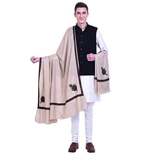 Men's Hand Embroidered Wool Shawl