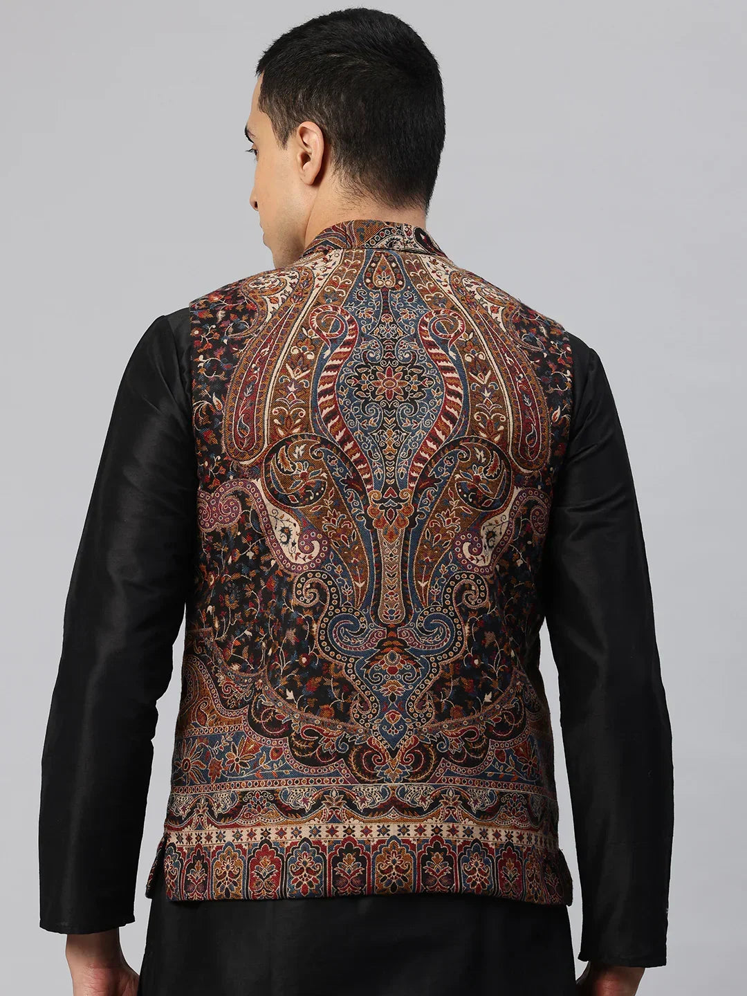 Men's Woven Nehru Jacket - View 4 | Nehru Jacket | SWI Stylish