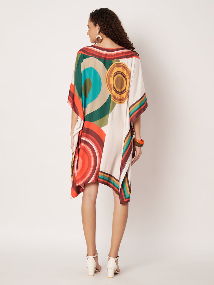 Women Multicolour Short Kaftan Kurti