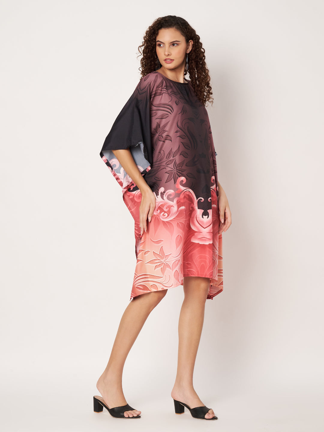 Women Multicolour Short Kaftan Kurti