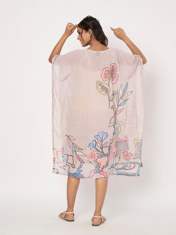 Women's Printed Georgette Beach Wear Kaftan