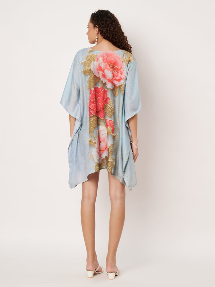 Women Multicolour Short Cotton Kaftan Kurti