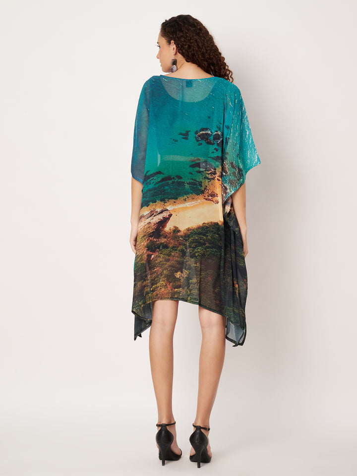 Women's Printed Georgette Beach Wear Kaftan