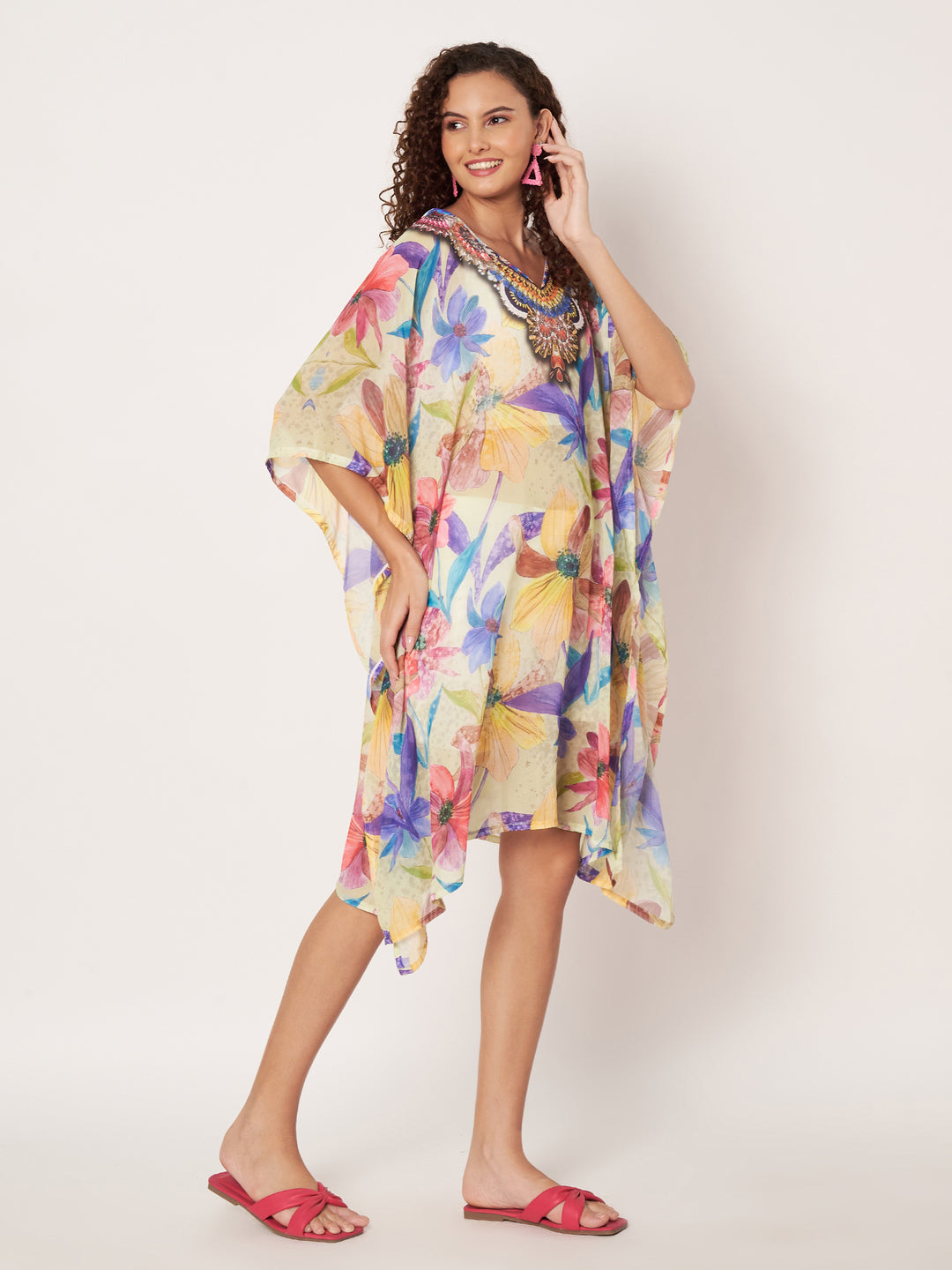 Women's Printed Georgette Beach Wear Kaftan