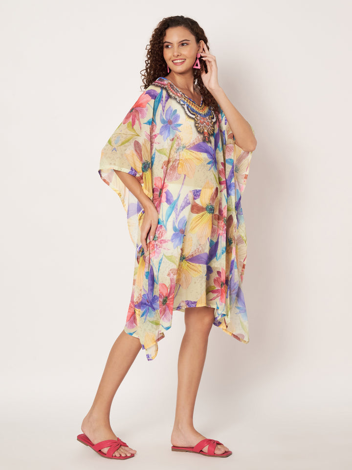 Women's Printed Georgette Beach Wear Kaftan