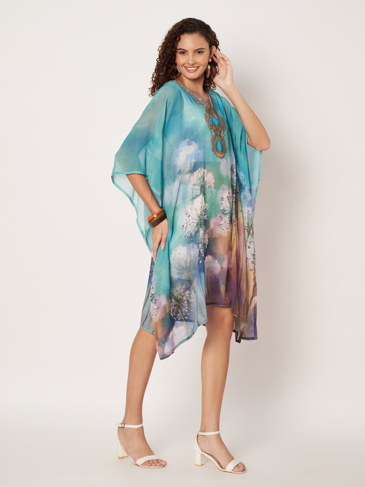 Women's Printed Georgette Beach Wear Kaftan