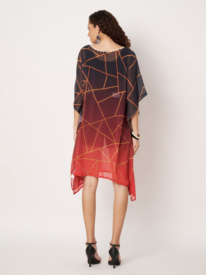 Women's Printed Georgette Beach Wear Kaftan