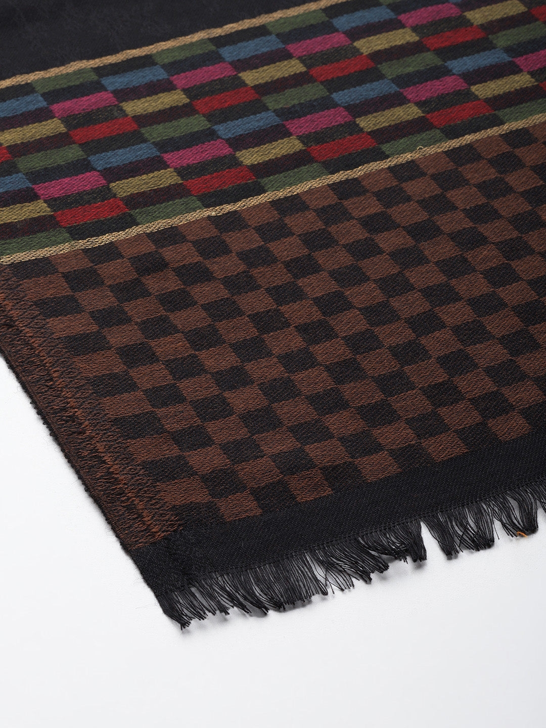 Men's Chevron Woven Wool Shawl