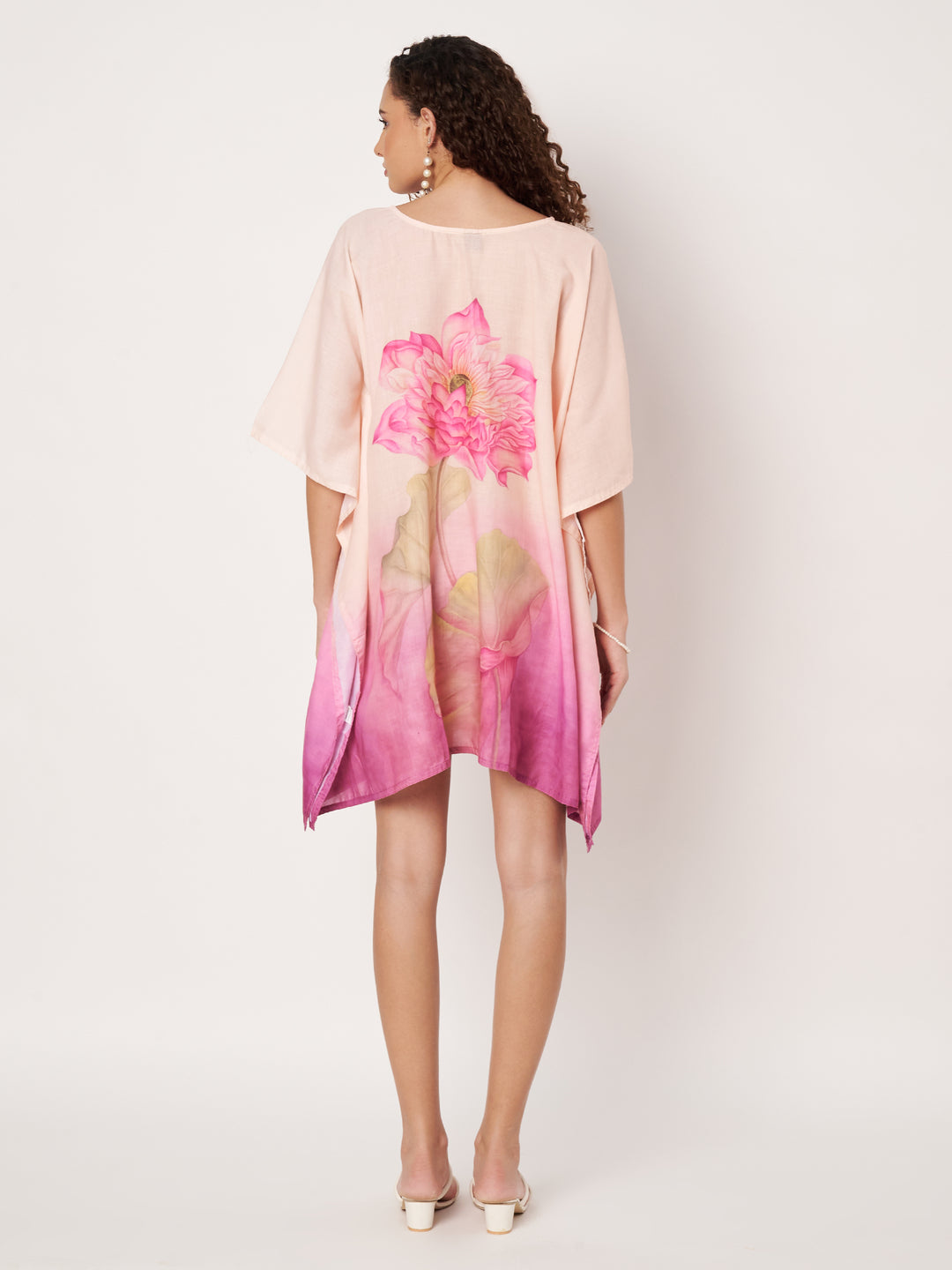Women Multicolour Short Cotton Kaftan Kurti