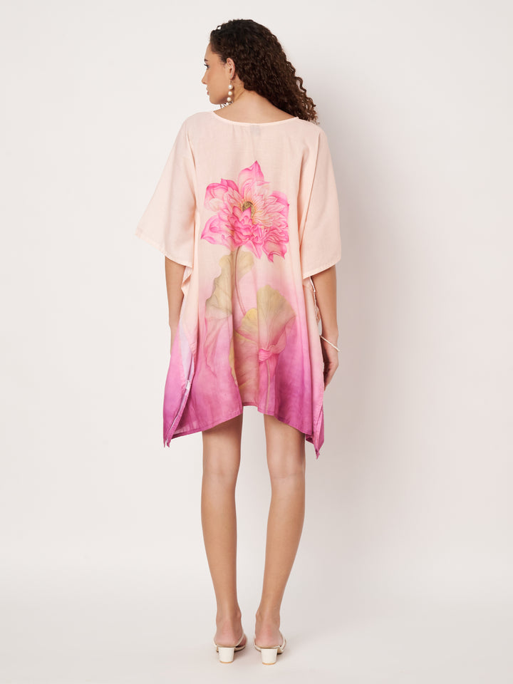 Women Multicolour Short Cotton Kaftan Kurti