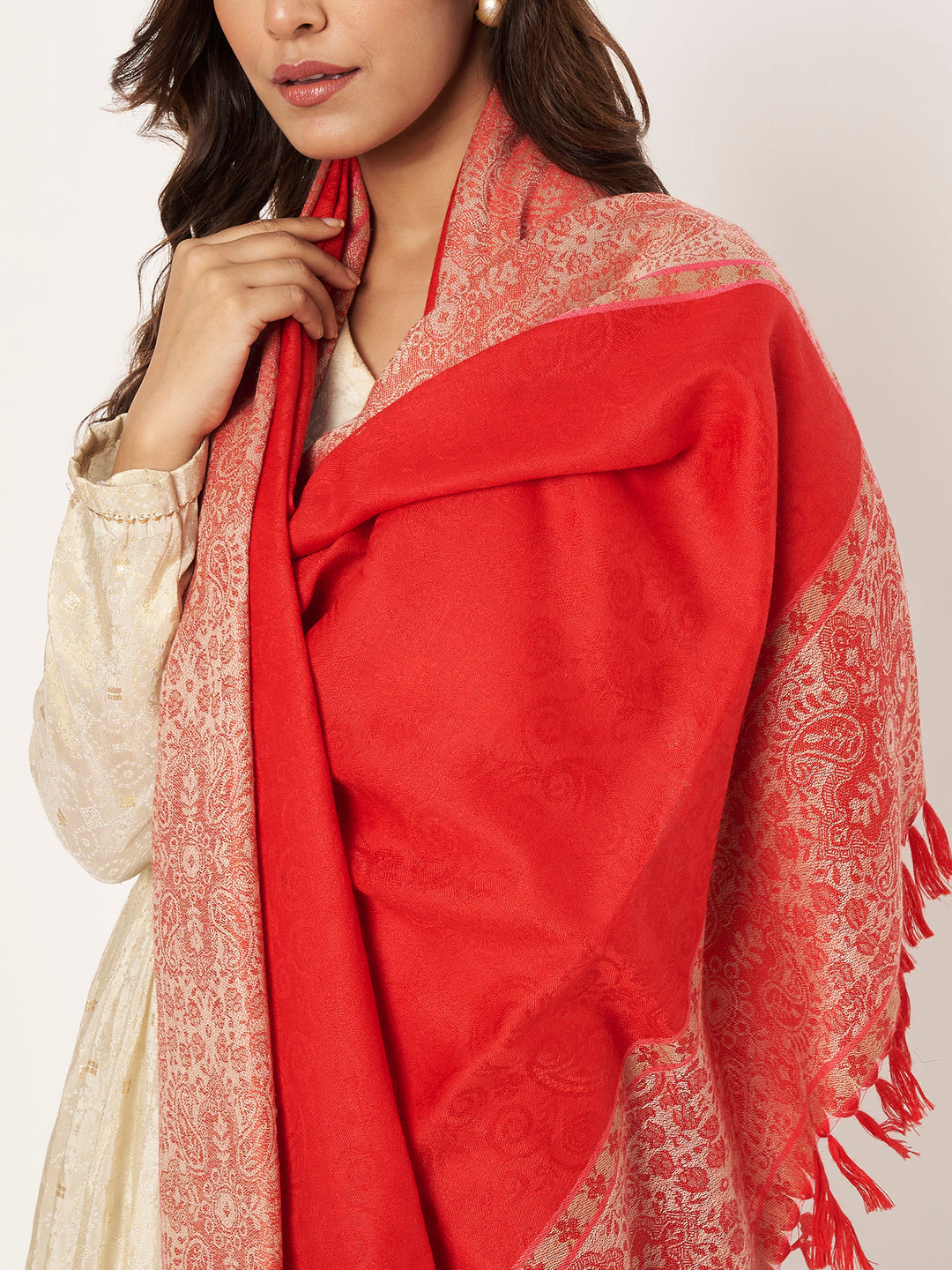 Women's Jamawar Wool Shawl