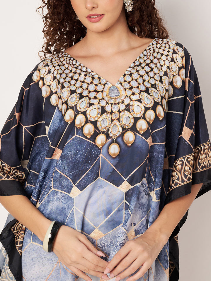Women Multicolour Short Kaftan Kurti