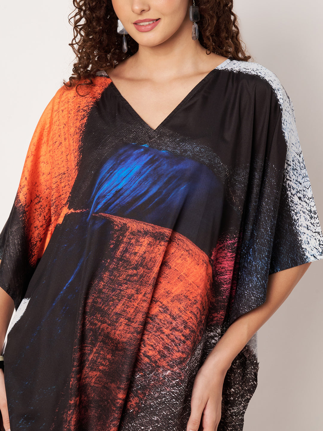 Women Multicolour Short Kaftan Kurti