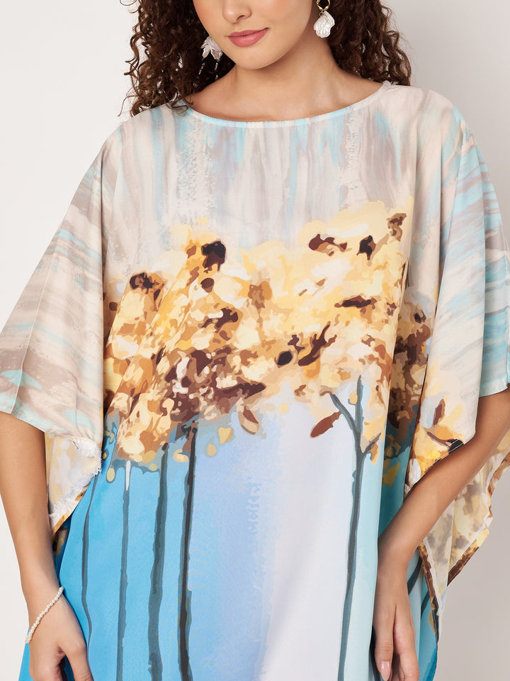 Women Multicolour Short Kaftan Kurti