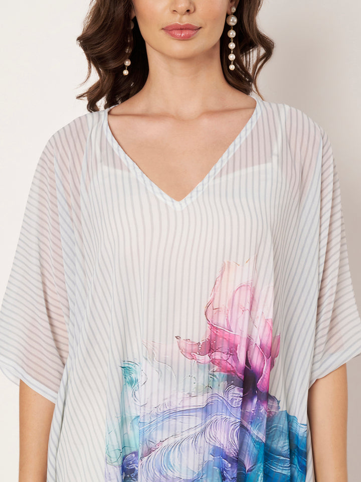 Women's Printed Georgette Beach Wear Kaftan