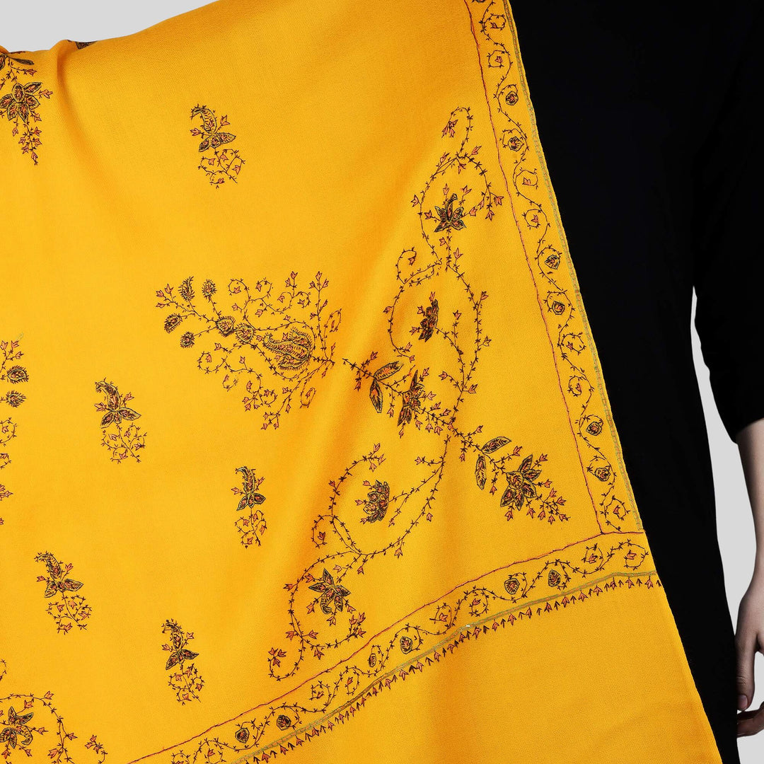Women's Hand Embroidered Wool Shawl