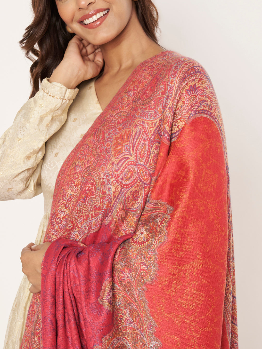 Women's Jamawar Wool Shawl