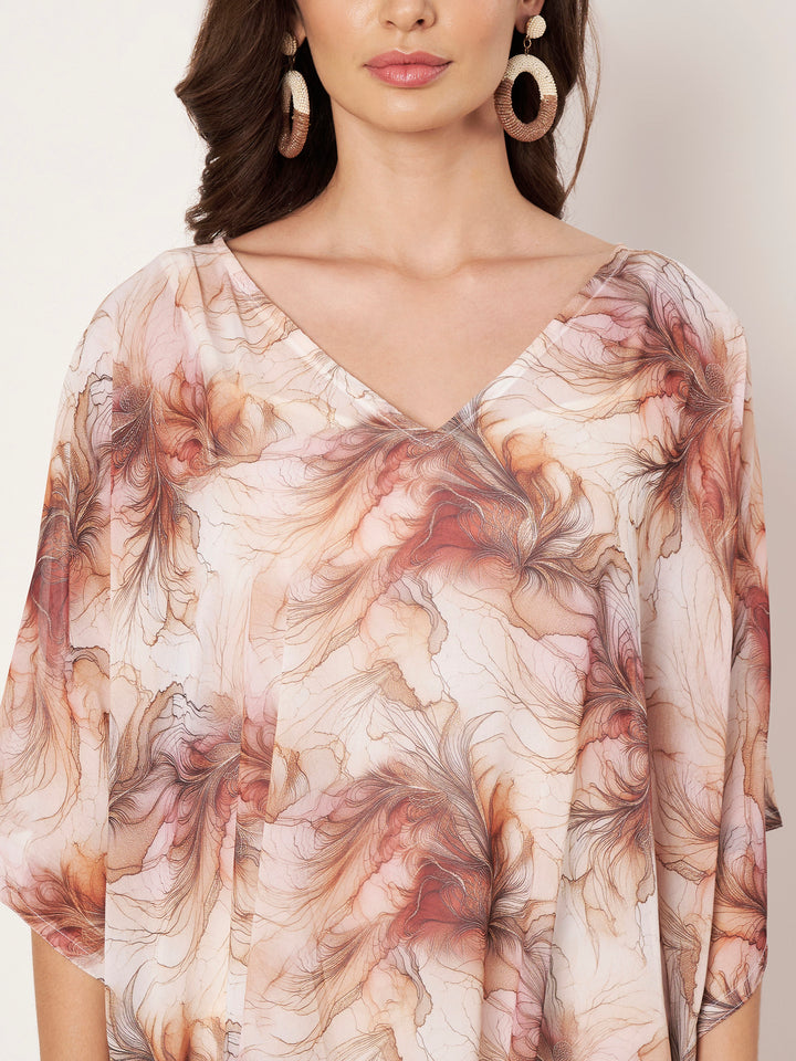 Women's Printed Georgette Beach Wear Kaftan