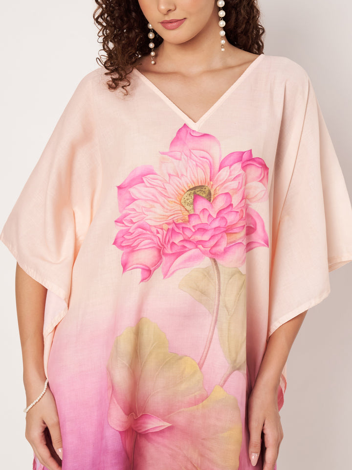 Women Multicolour Short Cotton Kaftan Kurti