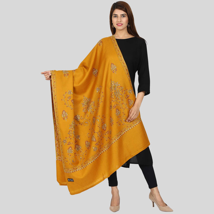 Women's Hand Embroidered Wool Shawl