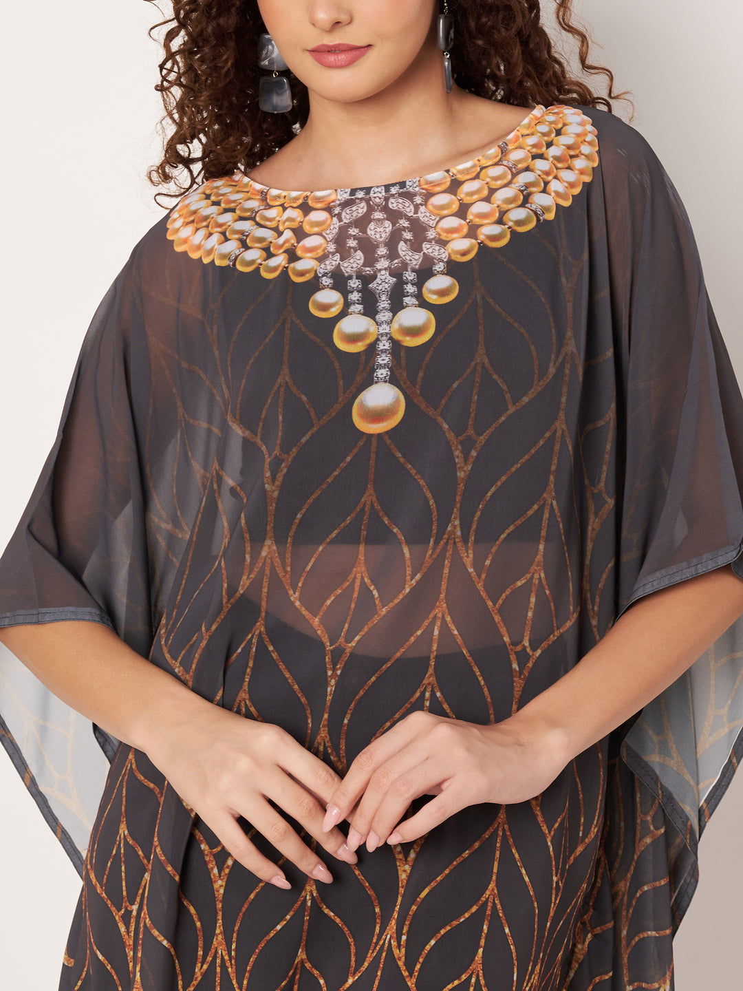 Women's Printed Georgette Beach Wear Kaftan