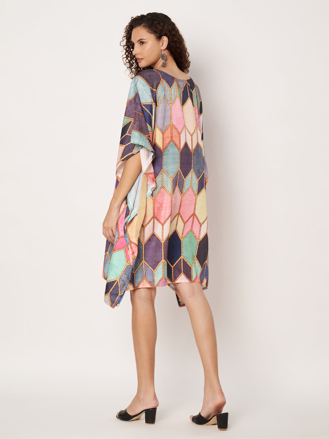Women Multicolour Short Kaftan Kurti
