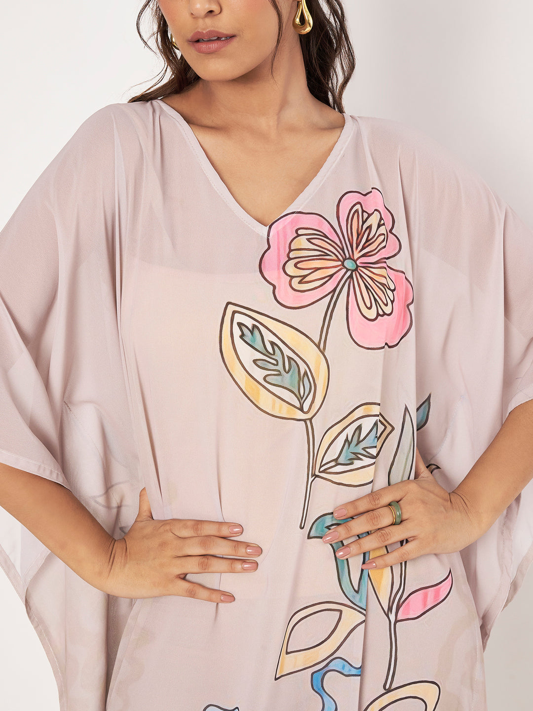 Women's Printed Georgette Beach Wear Kaftan