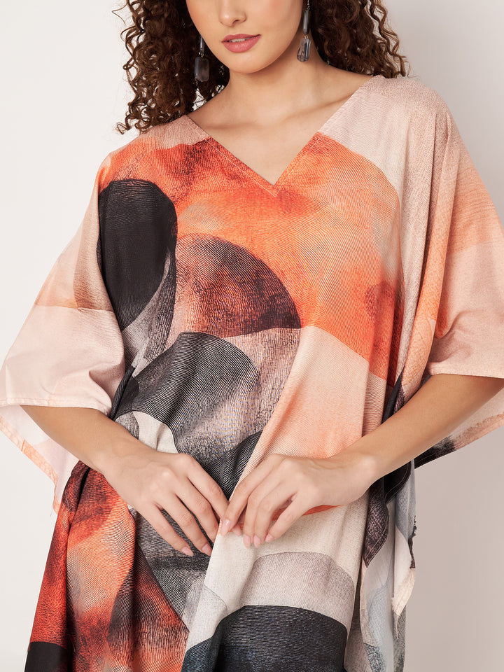 Women Multicolour Short Kaftan Kurti