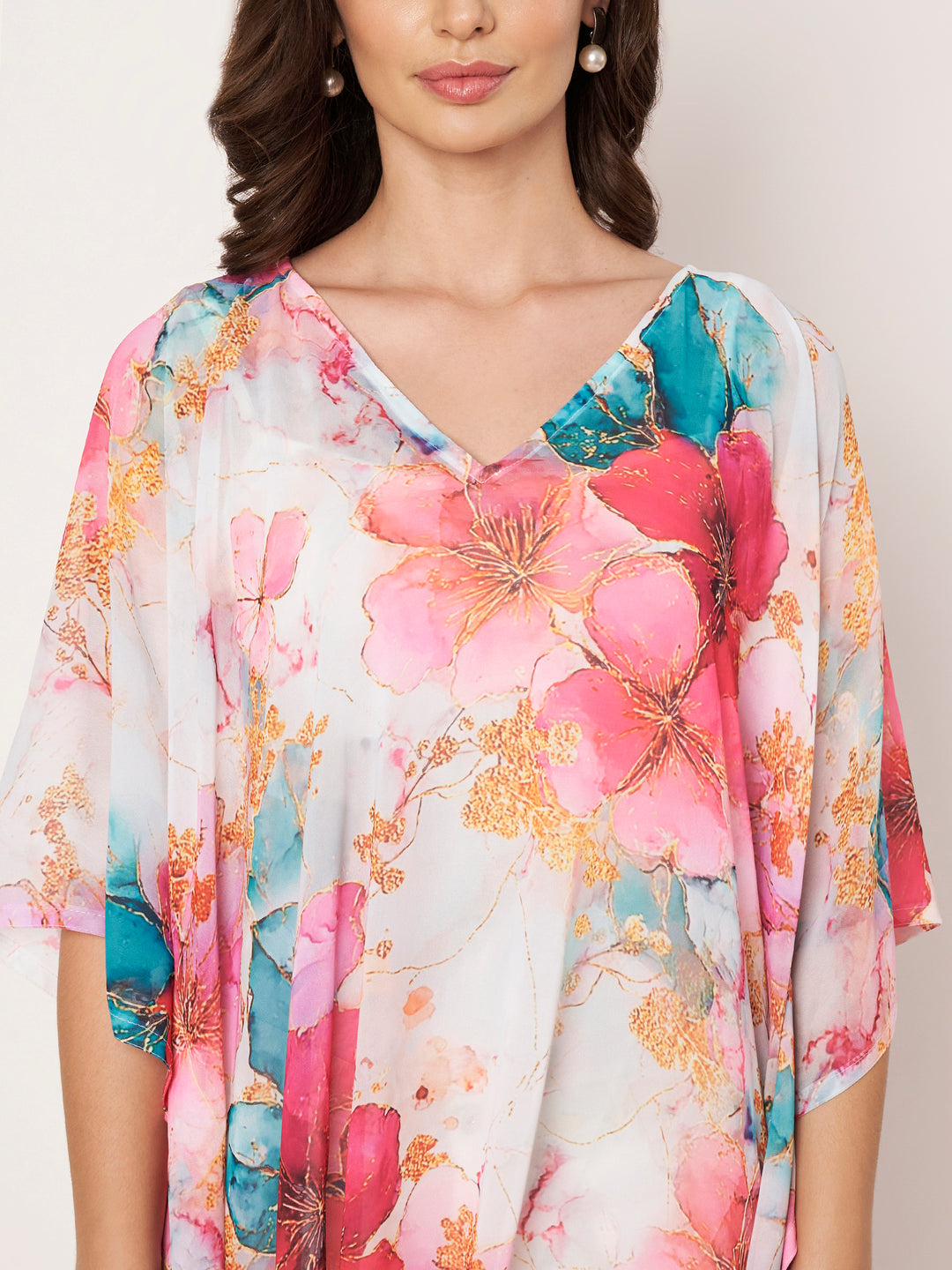 Women's Printed Georgette Beach Wear Kaftan