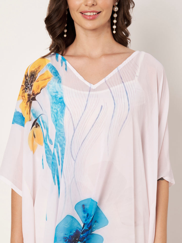 Women's Printed Georgette Beach Wear Kaftan