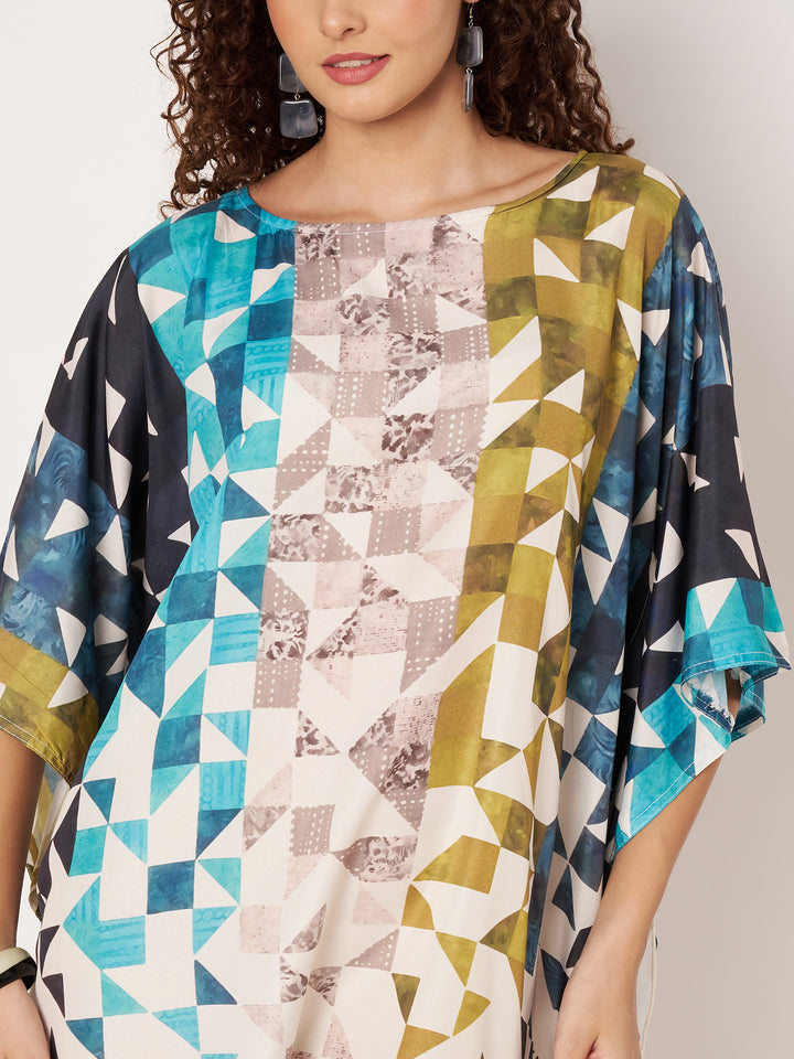Women Multicolour Short Kaftan Kurti