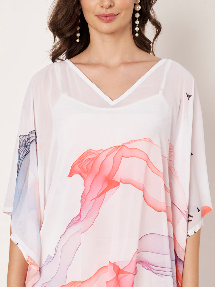 Women's Printed Georgette Beach Wear Kaftan