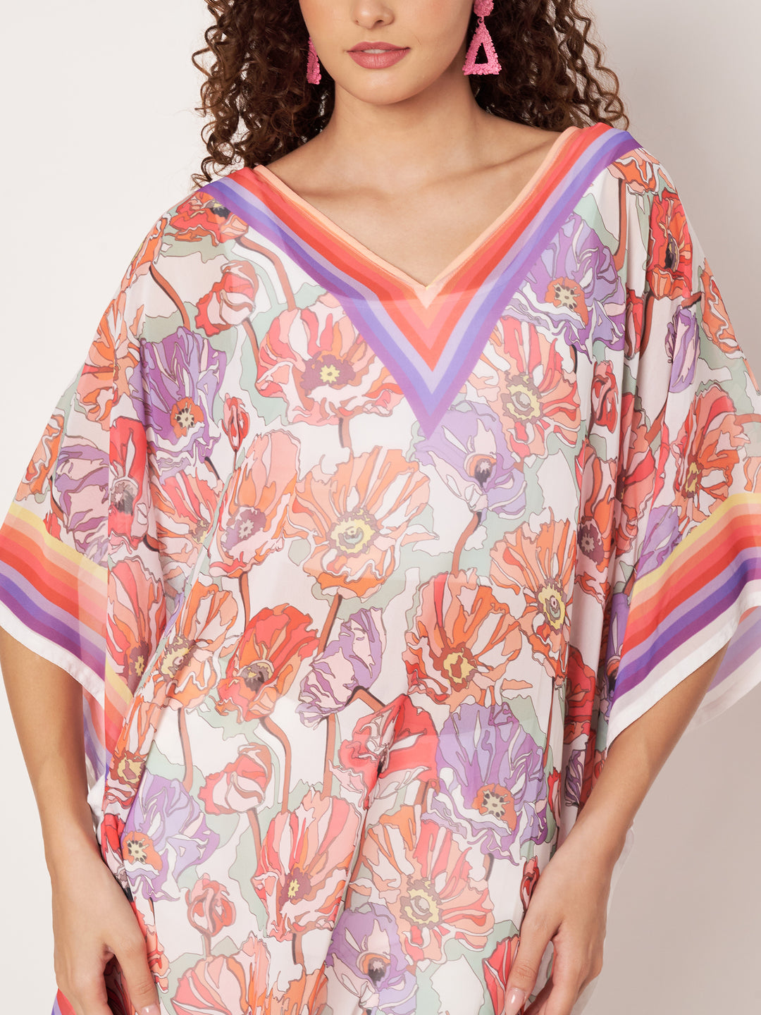 Women's Printed Georgette Beach Wear Kaftan