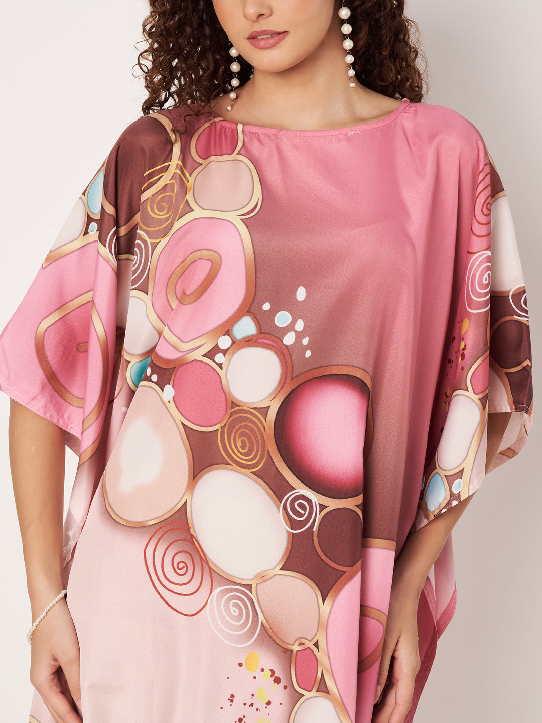 Women Multicolour Short Kaftan Kurti