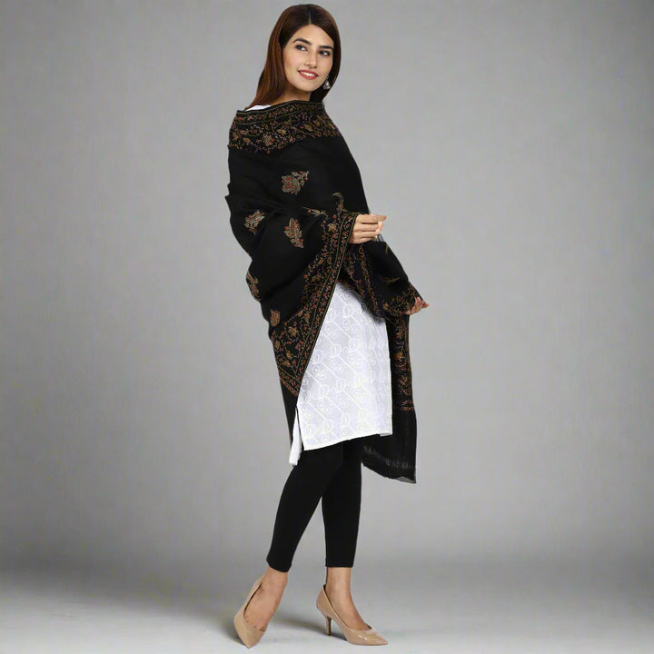 Women's Hand Embroidered Wool Shawl