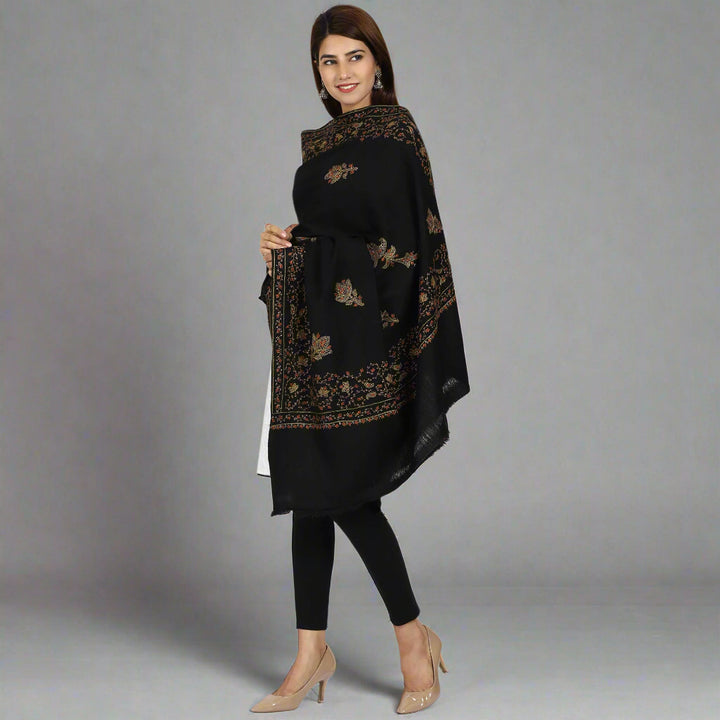 Women's Hand Embroidered Wool Shawl