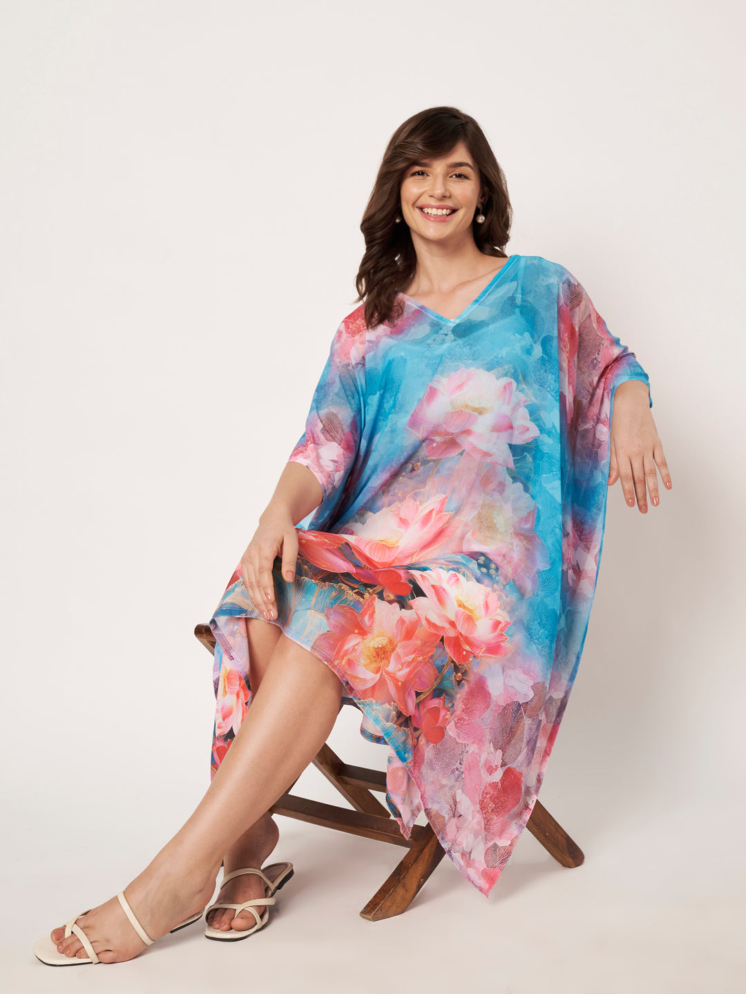Women's Printed Georgette Beach Wear Kaftan