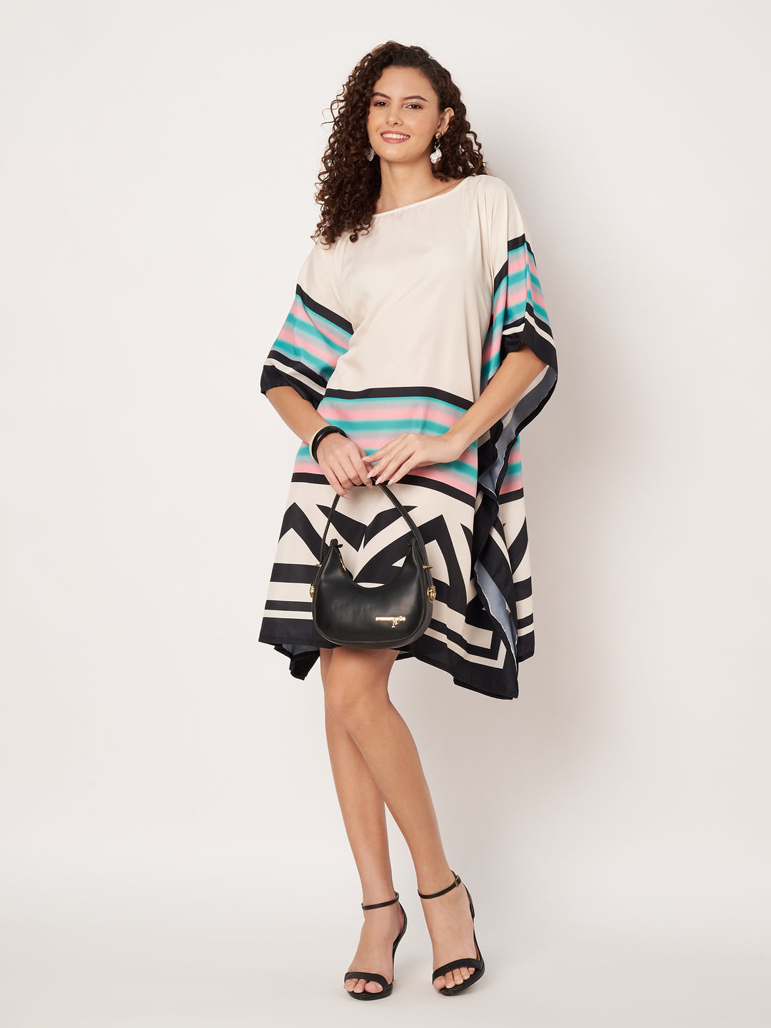 Women Multicolour Short Kaftan Kurti