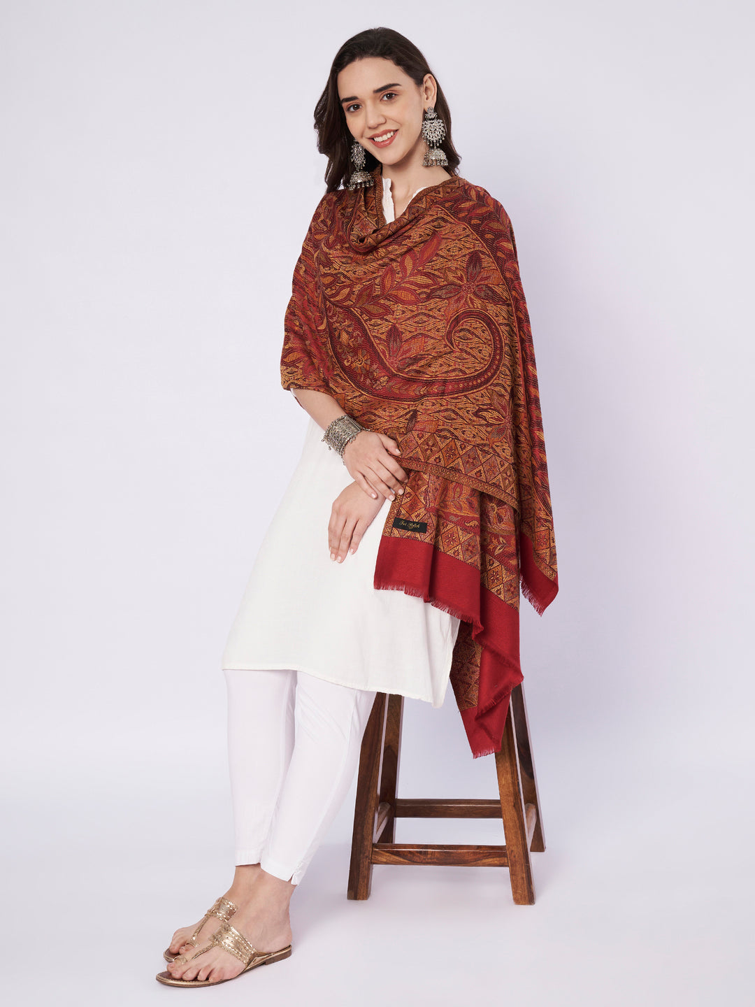 Women's Jamawar Wool Stole