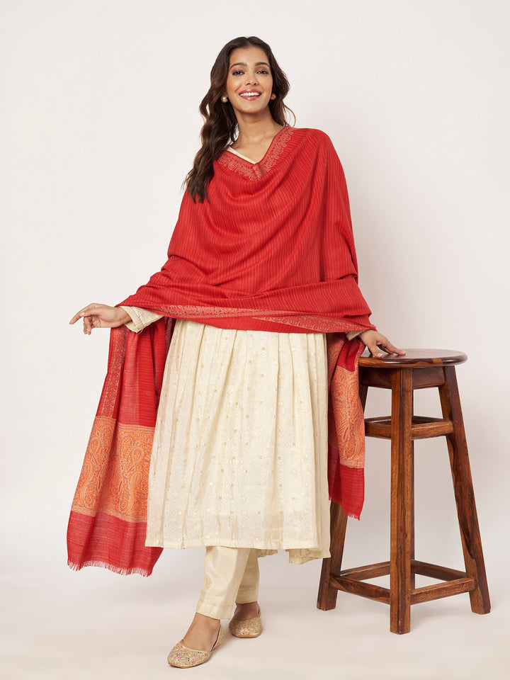 Women's Jamawar Wool Shawl
