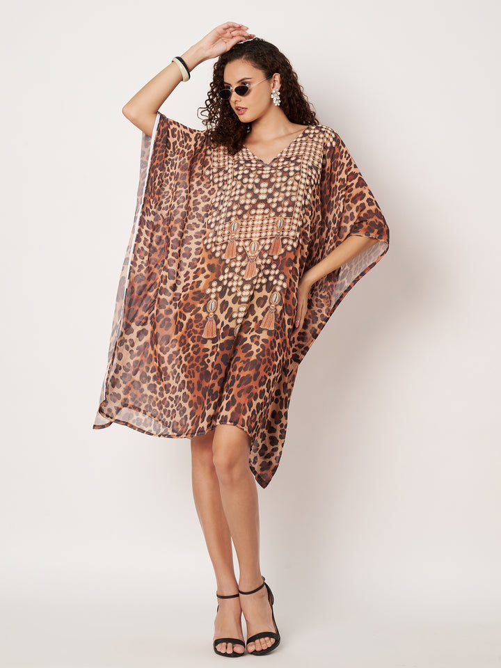 Women's Printed Georgette Beach Wear Kaftan