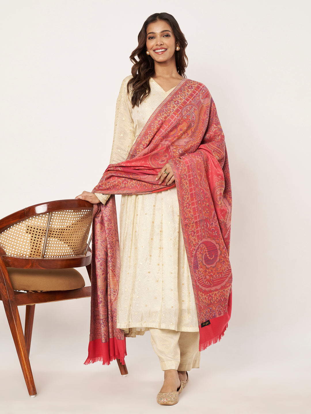 Women's Jamawar Wool Shawl