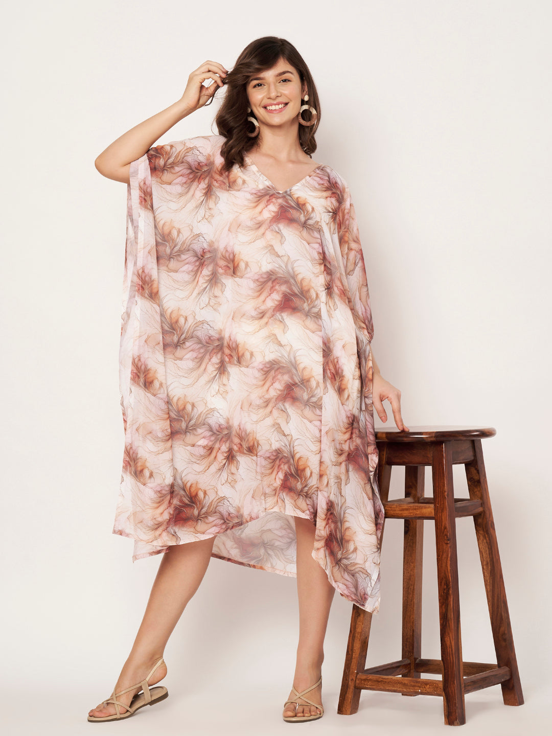 Women's Printed Georgette Beach Wear Kaftan