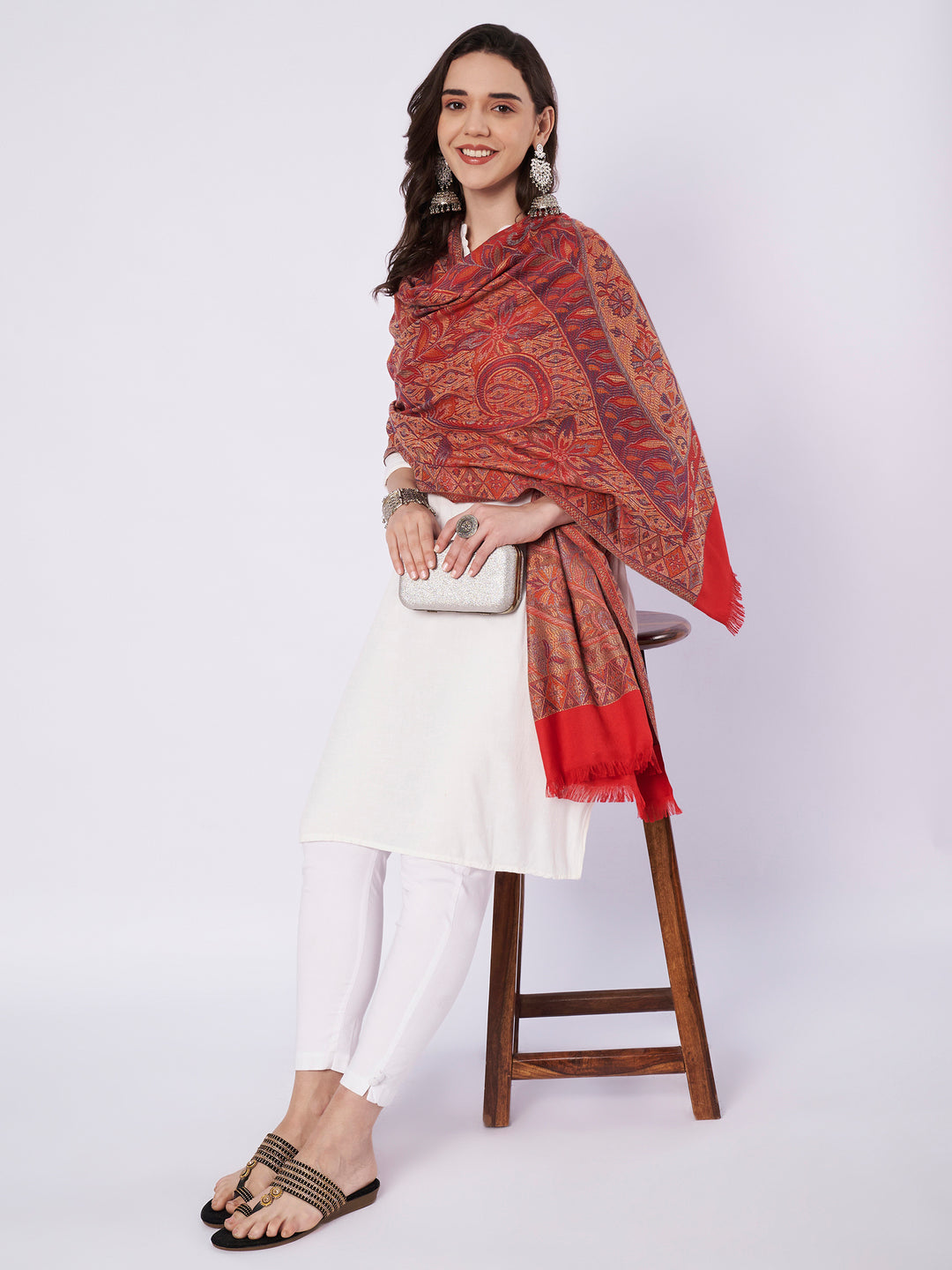 Women's Jamawar Wool Stole