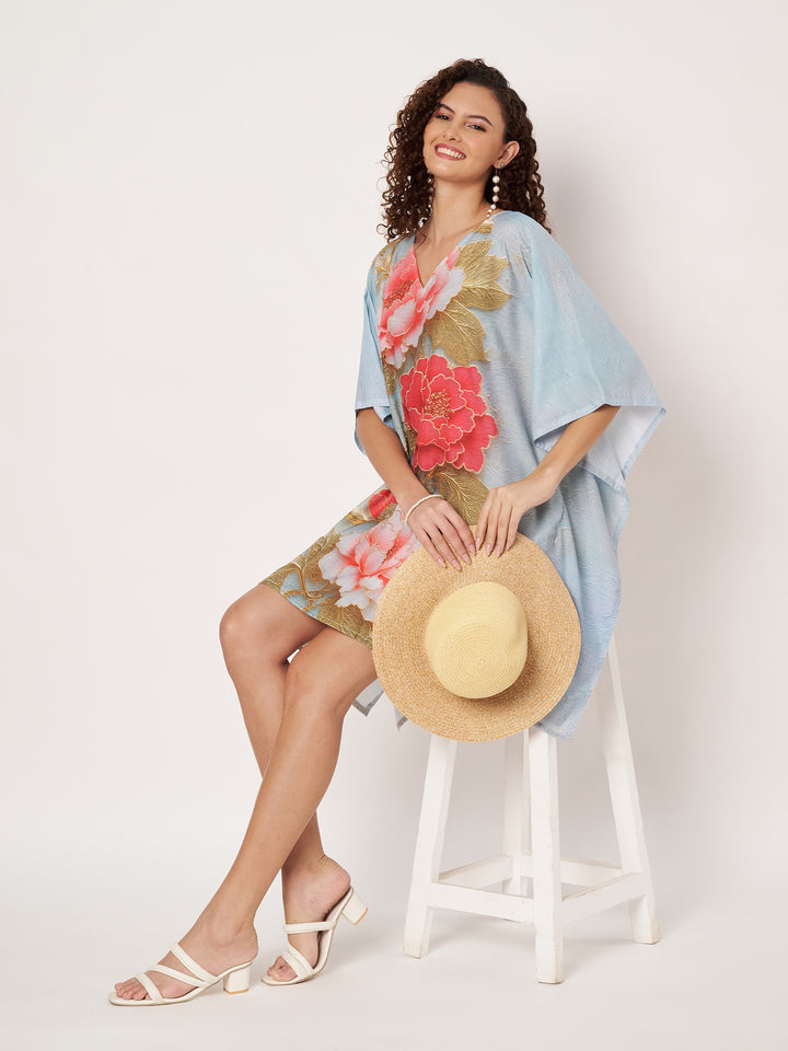 Women Multicolour Short Cotton Kaftan Kurti